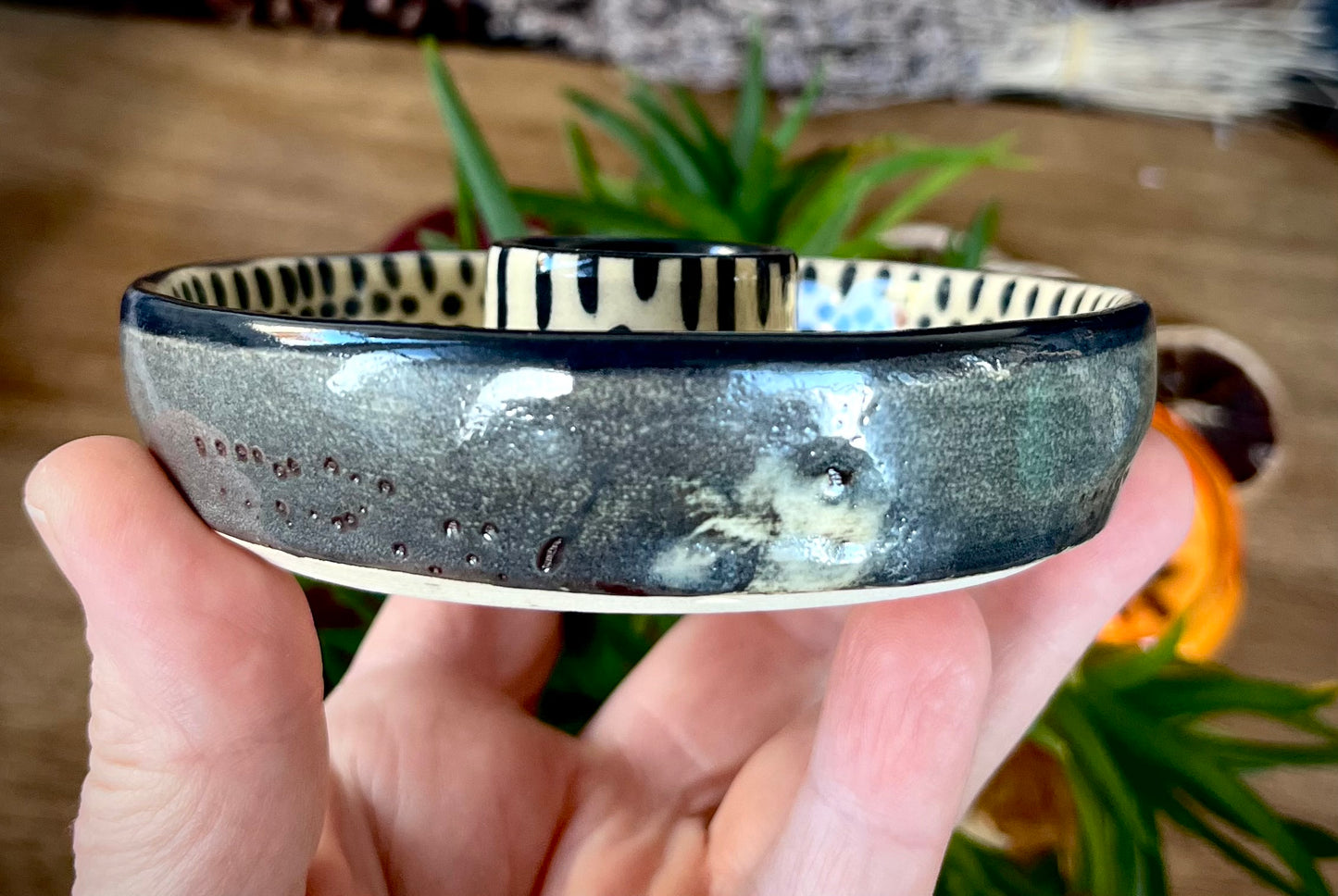 Spellwork Candle and Herb holder
