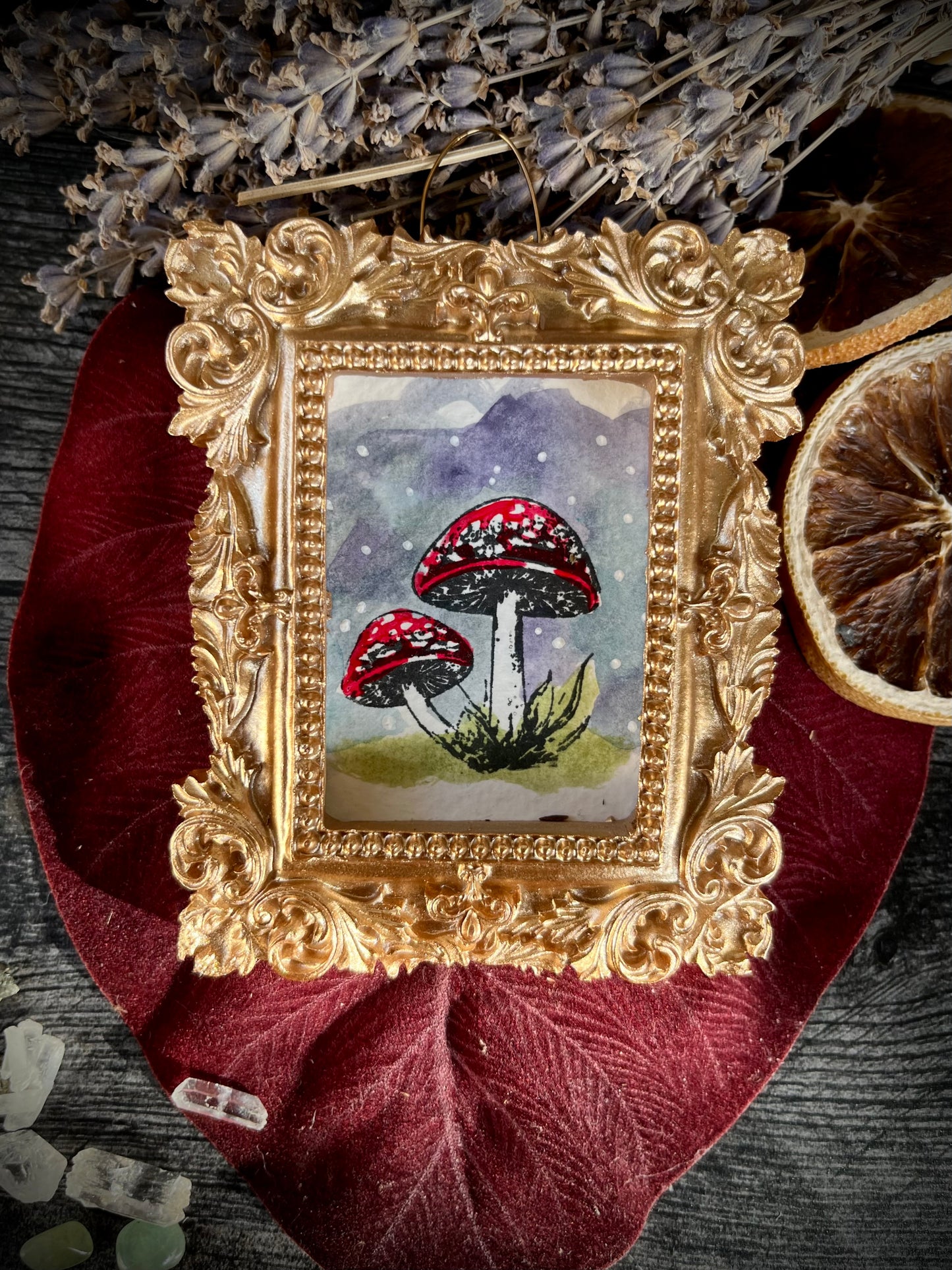 Amanita muscaria mini painting