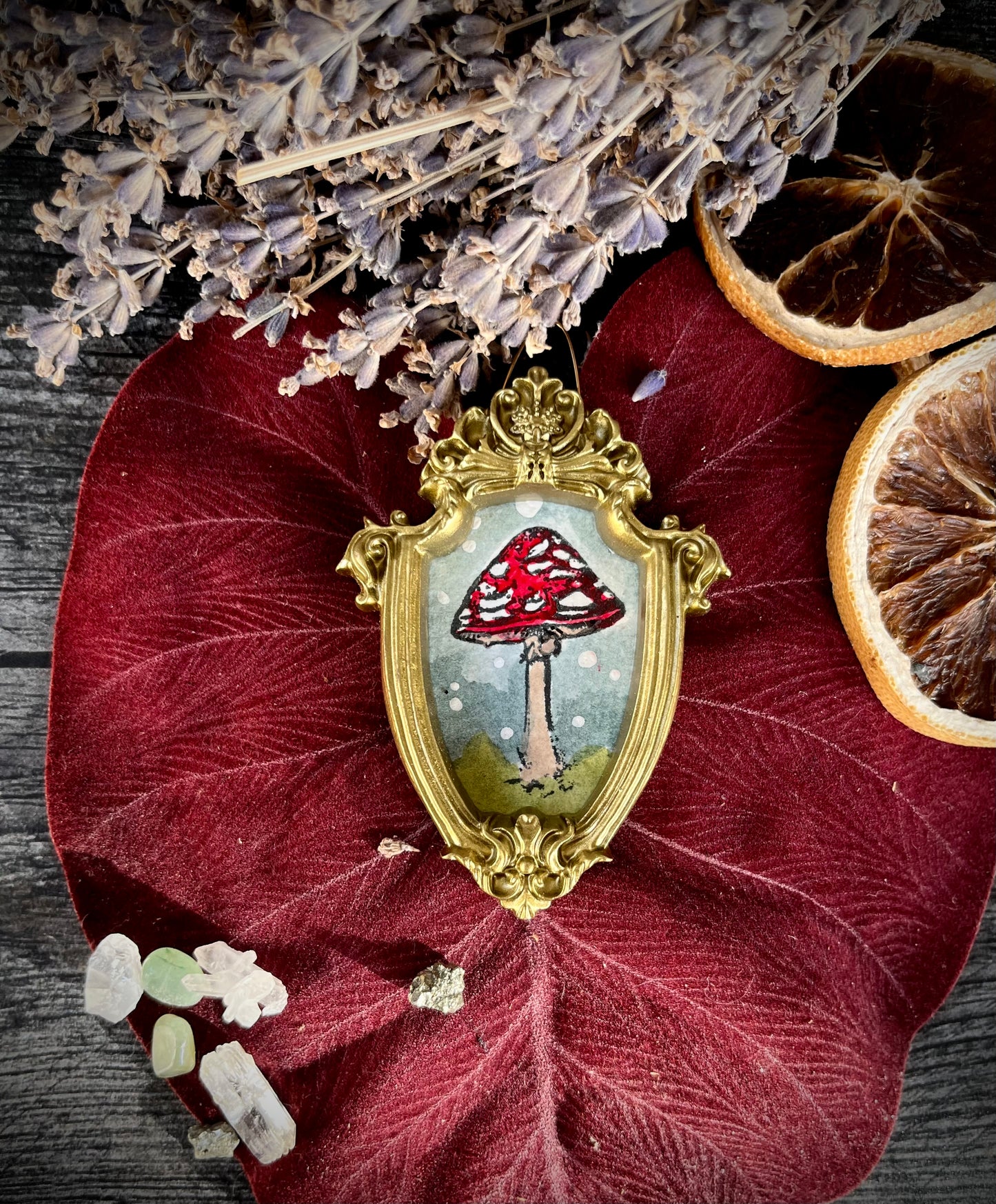 Amanita muscaria mini painting