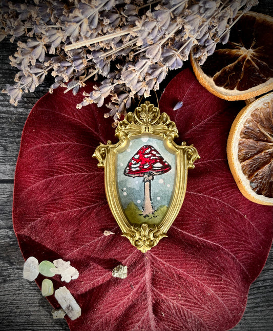 Amanita muscaria mini painting