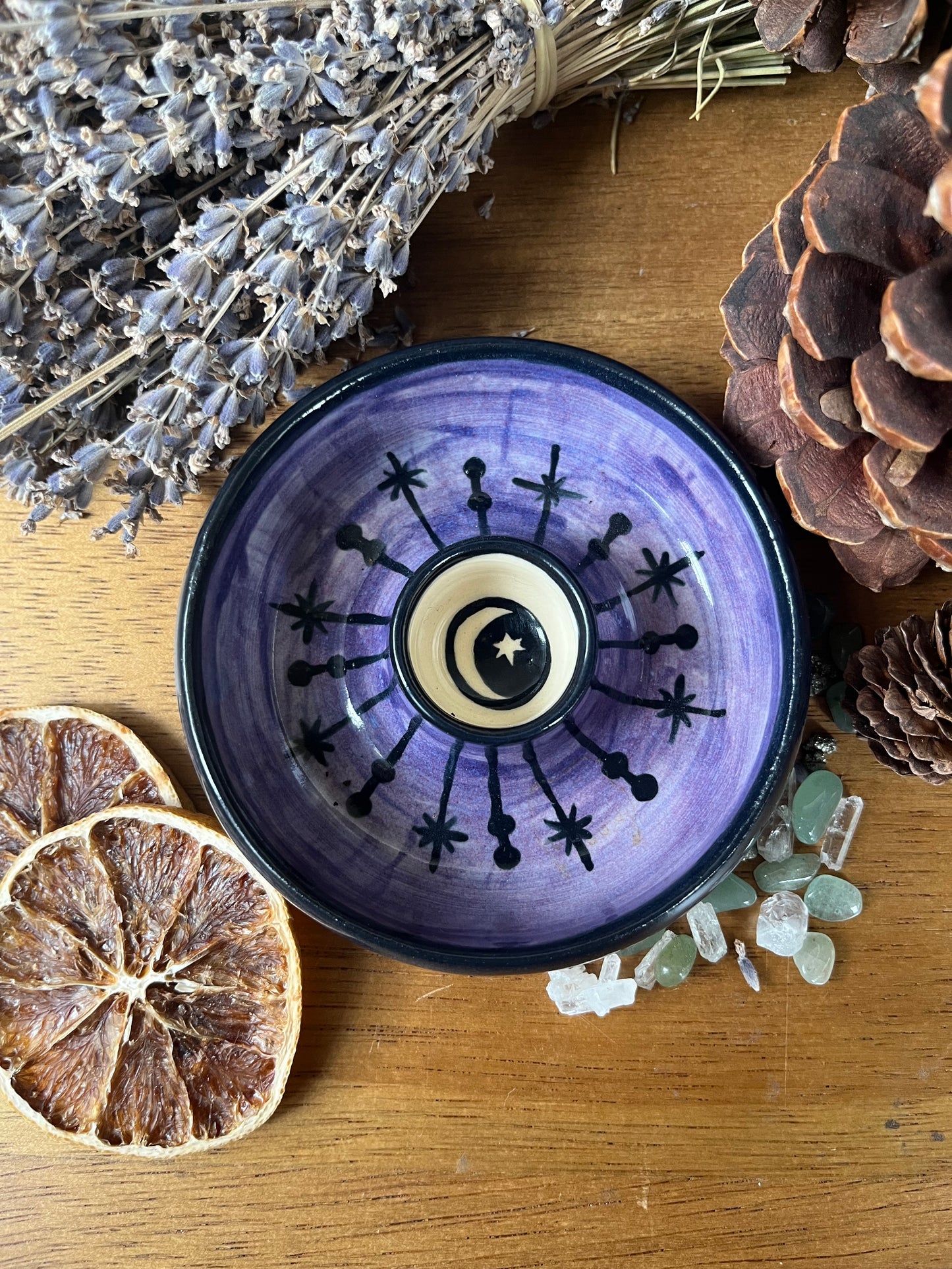Spellwork Candle and Herb holder