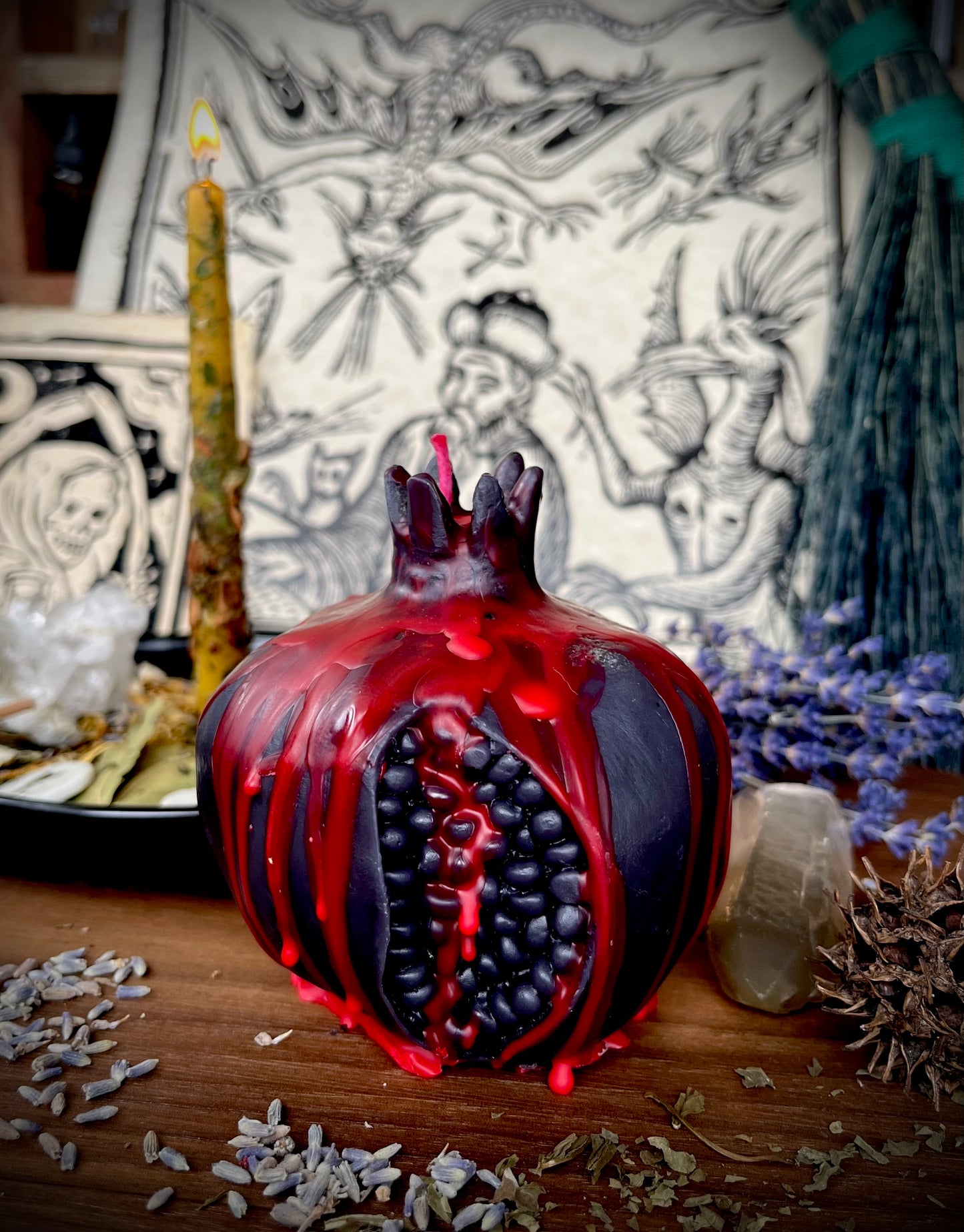 Persephone’s Pomegranate Candle
