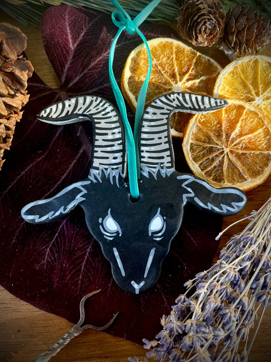 Kiss the Goat - teal ribbon