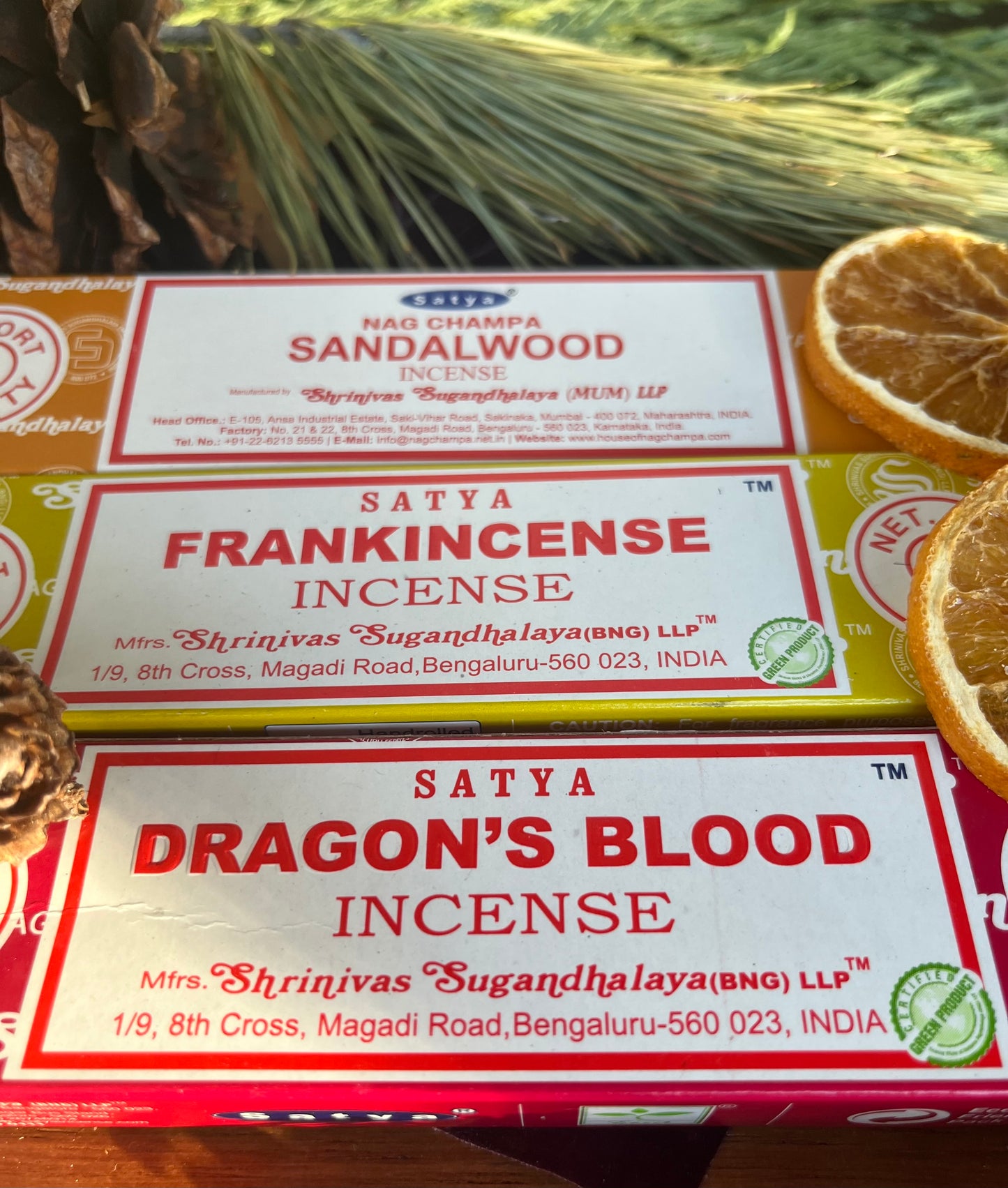 3 Pack incense bundle / Sandalwood, Frankincense, Dragon’s Blood