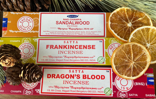 3 Pack incense bundle / Sandalwood, Frankincense, Dragon’s Blood