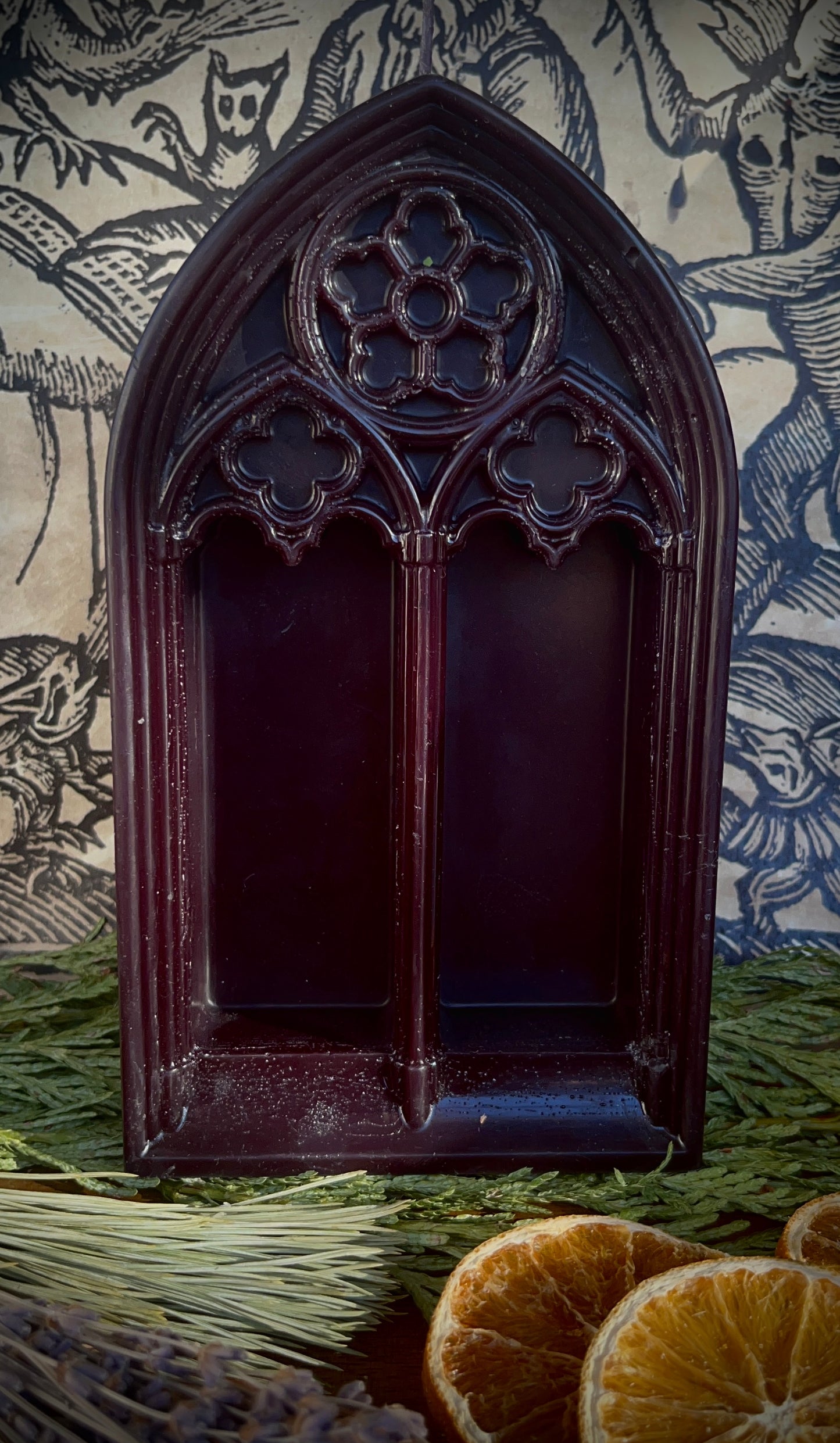 Large Cathedral Candle - black