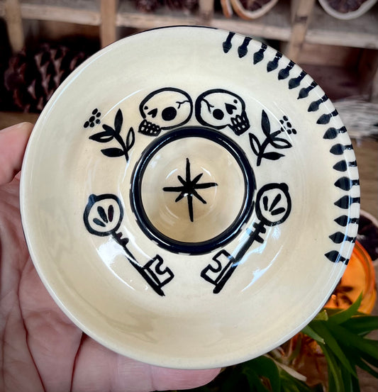 Spellwork Candle and Herb holder