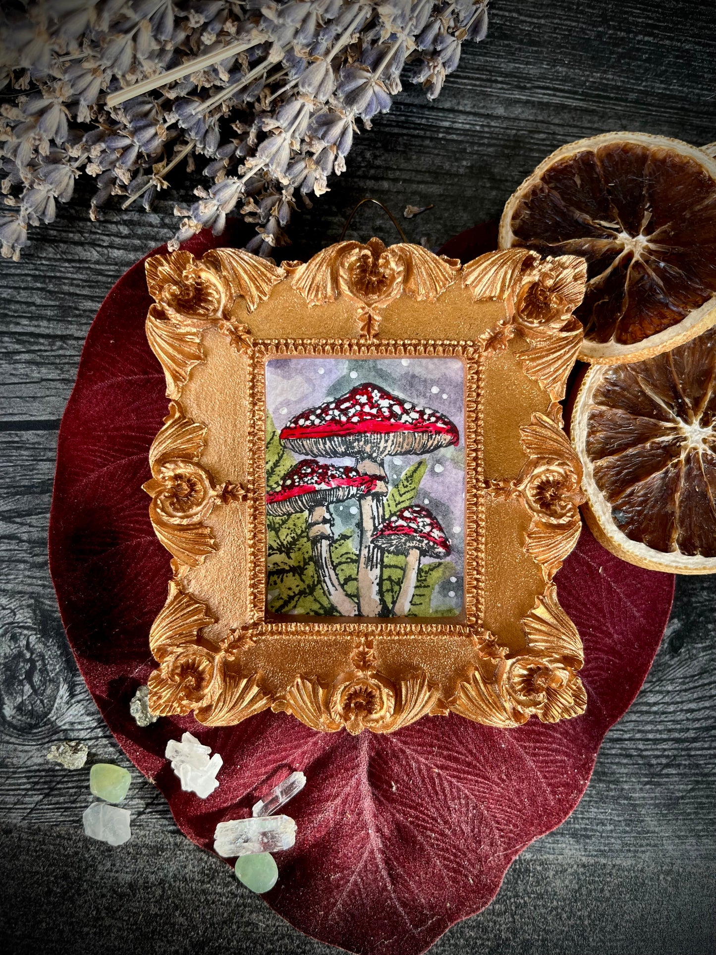Amanita muscaria mini painting