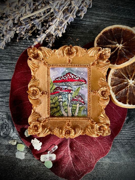 Amanita muscaria mini painting